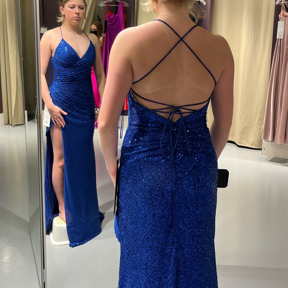 Blue prom dress